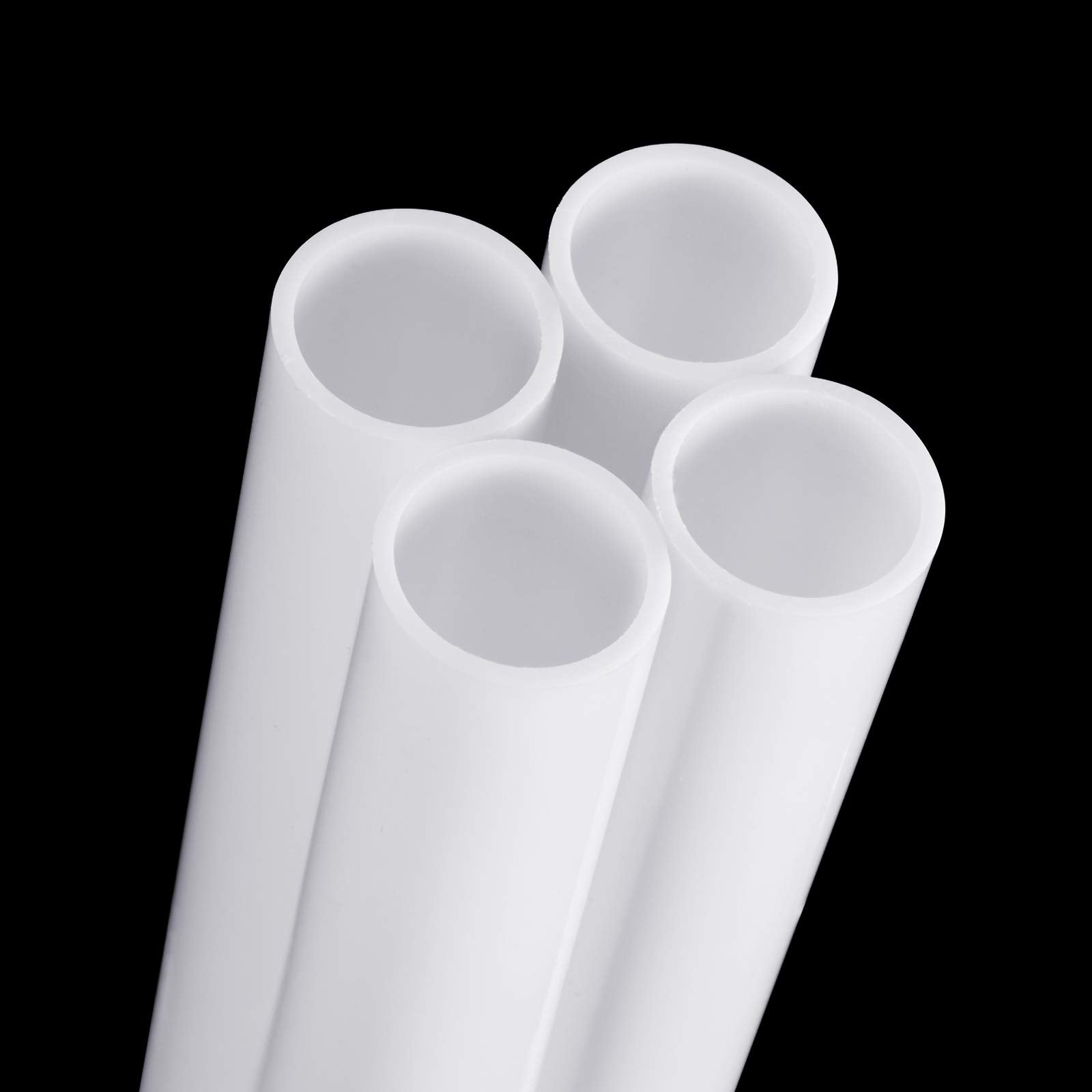 24 Pieces White Plastic Cake Dowels Rods for Tiered Cake Hollow Cake Sticks Wedding Cake Support Rods Round Cake Straws for Stacking and Supporting (0.75 Inch Diameter  6 Inch Length)